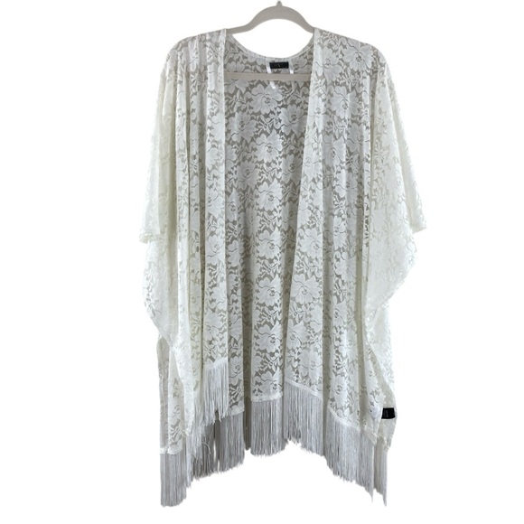 Mixit White Lace Cardigan Kimono One Size‎ - Picture 1 of 8